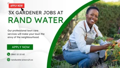 Recruitment on 3X Gardener Position at Rand Water to Apply With Grade 10 
